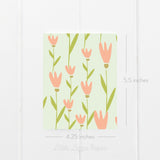 Large Tulip Card - Thank You Card – Birthday Card – Folded 4.25 x 5.5 Greeting Card – Social Stationery