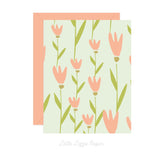Large Tulip Card - Thank You Card – Birthday Card – Folded 4.25 x 5.5 Greeting Card – Social Stationery