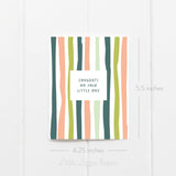 Congrats On Your Little One Card – Baby Shower Card – New Baby Card – Folded 4.25 x 5.5 Greeting Card – Social Stationery