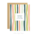 Congrats On Your Little One Card – Baby Shower Card – New Baby Card – Folded 4.25 x 5.5 Greeting Card – Social Stationery