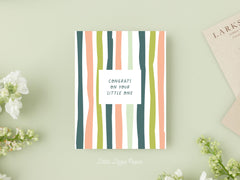 Congrats On Your Little One Card – Baby Shower Card – New Baby Card – Folded 4.25 x 5.5 Greeting Card – Social Stationery