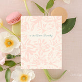 A Million Thanks Card - Thank You Card – Floral Card – Folded 4.25 x 5.5 Greeting Card – Social Stationery