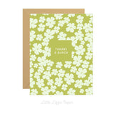 Thanks A Bunch Floral Card - Thank You Card – Floral Card – Folded 4.25 x 5.5 Greeting Card – Social Stationery