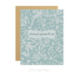 Sympathy Card – Floral Card – Folded 4.25 x 5.5 Greeting Card – Social Stationery