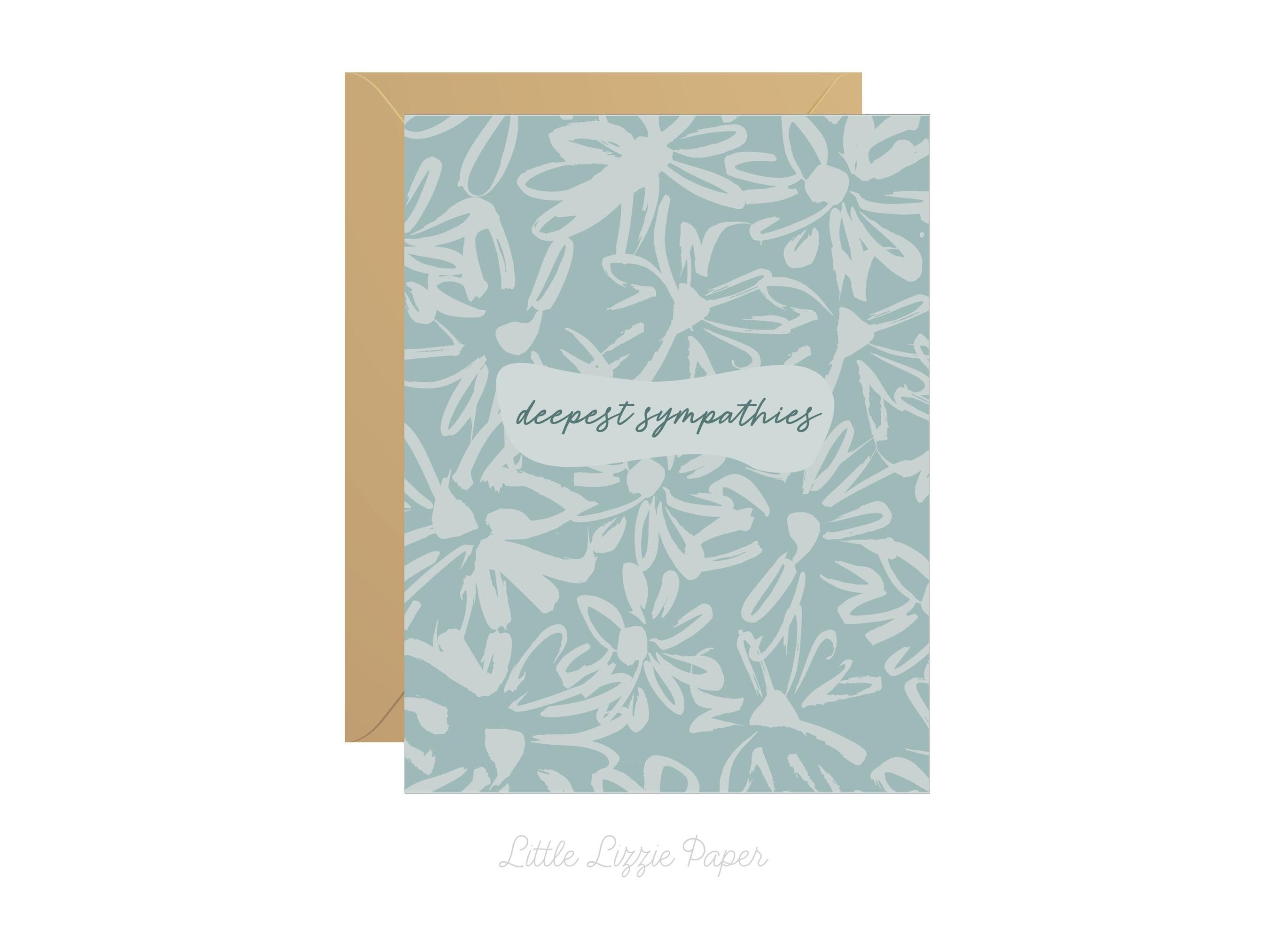 Sympathy Card – Floral Card – Folded 4.25 x 5.5 Greeting Card – Social Stationery