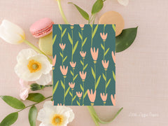 Small Tulip Card - Thank You Card – Birthday Card – Folded 4.25 x 5.5 Greeting Card – Social Stationery