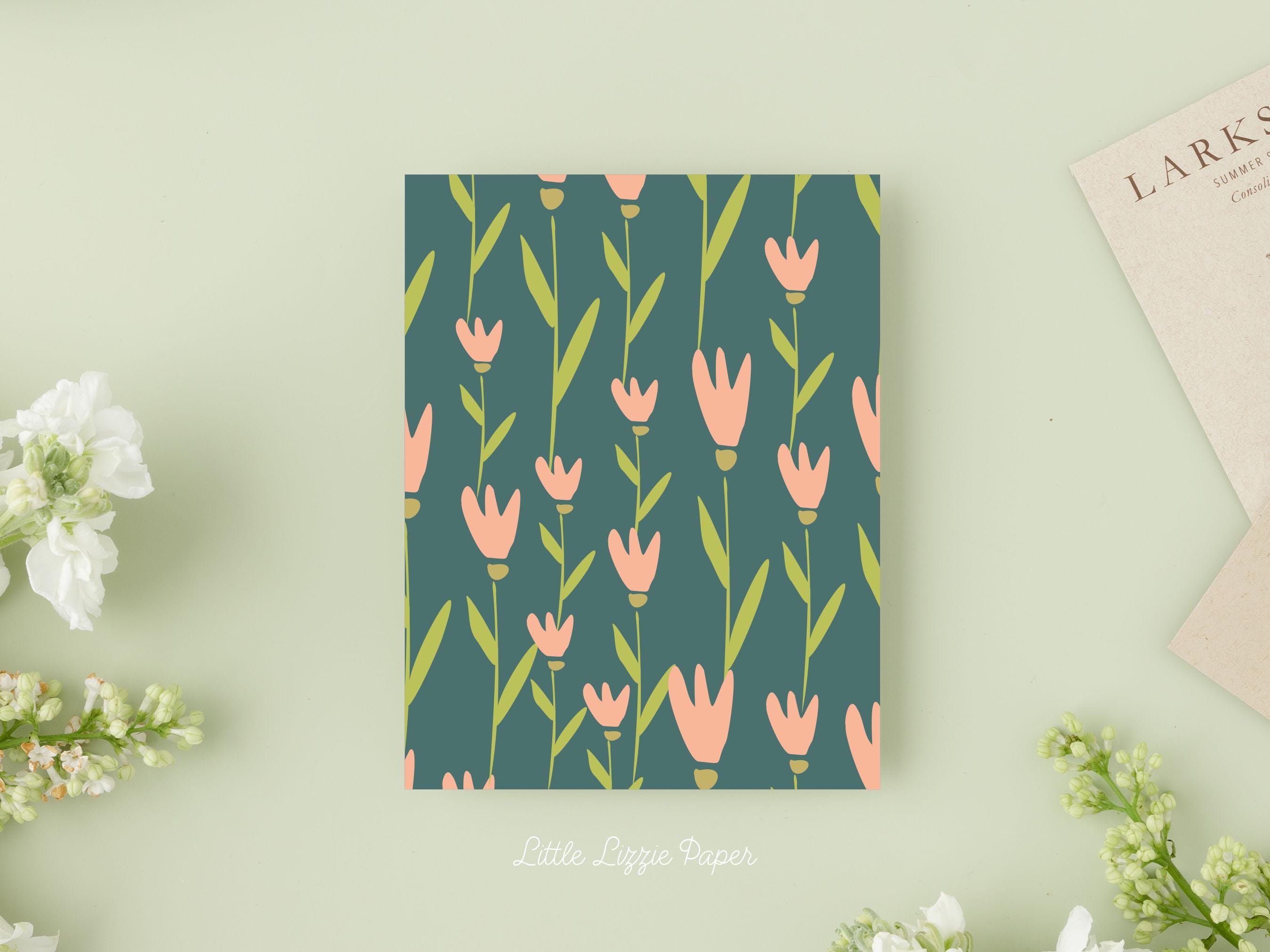 Small Tulip Card - Thank You Card – Birthday Card – Folded 4.25 x 5.5 Greeting Card – Social Stationery