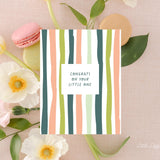 Congrats On Your Little One Card – Baby Shower Card – New Baby Card – Folded 4.25 x 5.5 Greeting Card – Social Stationery