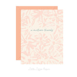 A Million Thanks Card - Thank You Card – Floral Card – Folded 4.25 x 5.5 Greeting Card – Social Stationery